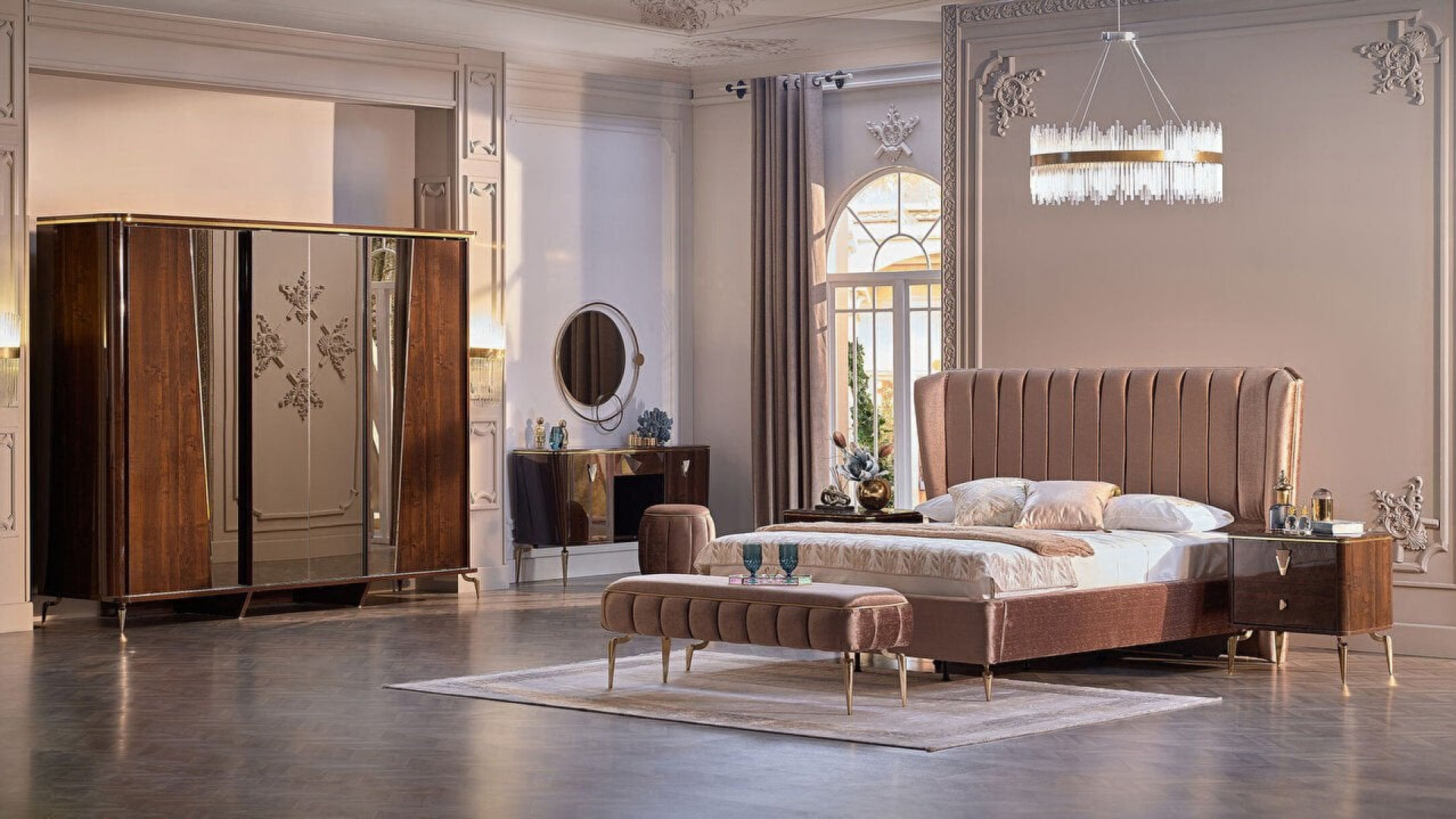 Plaza Schlafzimmer-Set Nuss