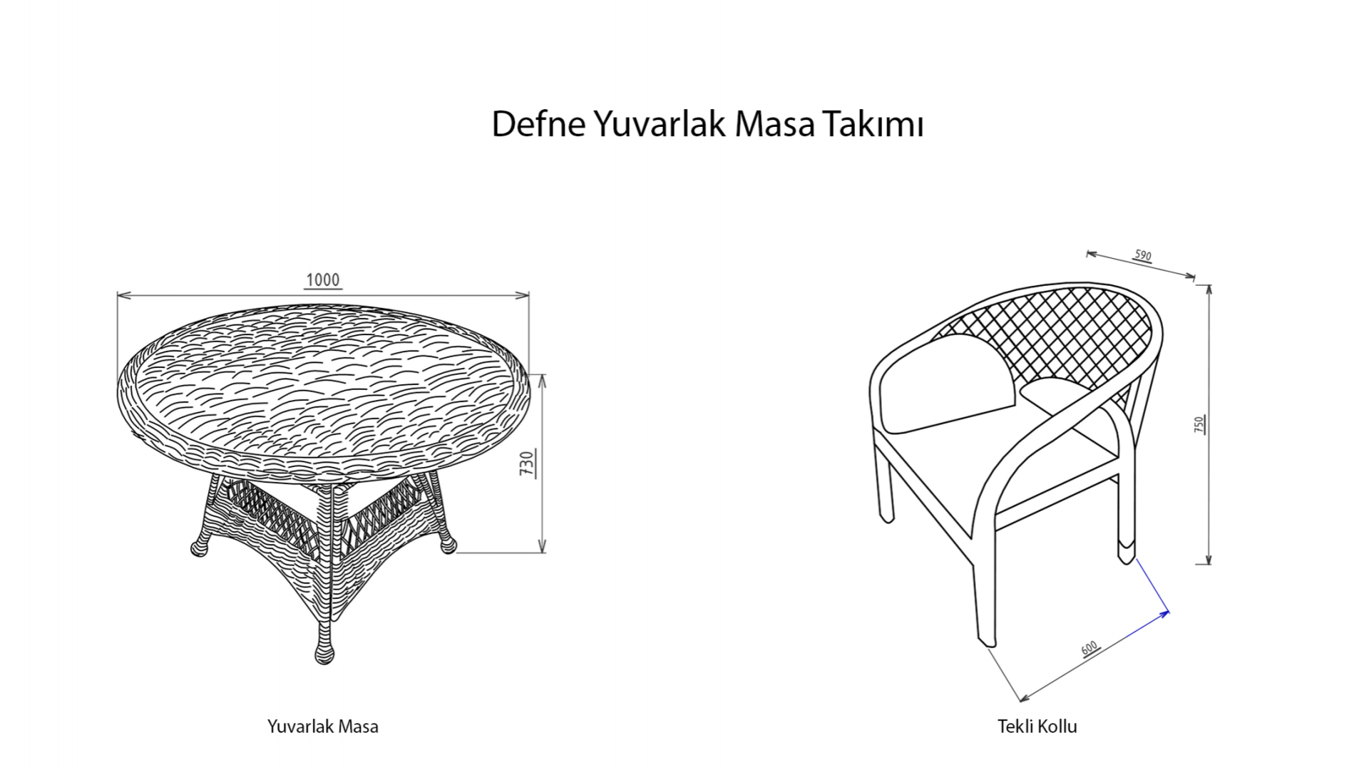 Defne Gartentischgruppe