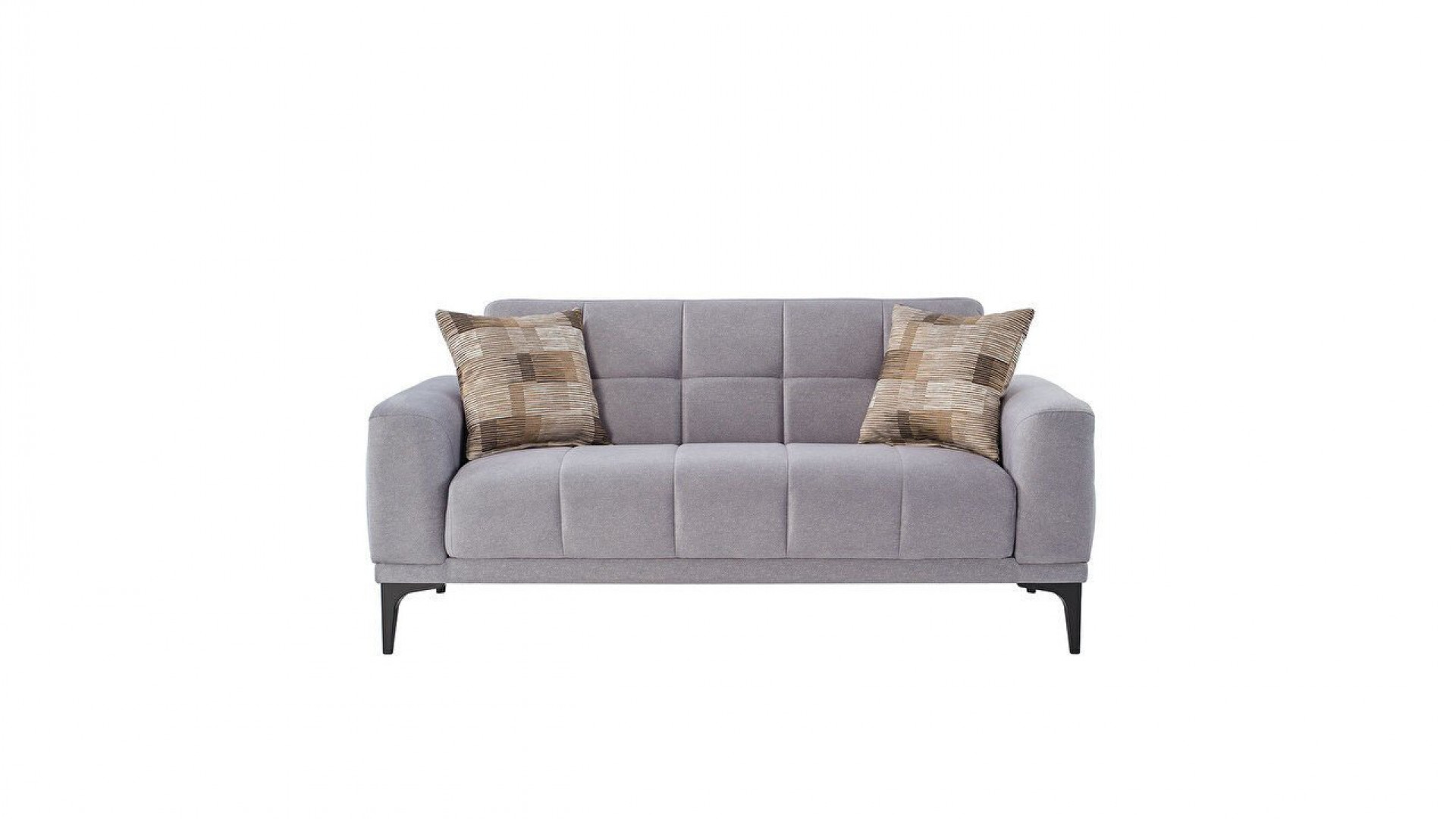 Palermo 2er-Sofa - Schwarze Füße