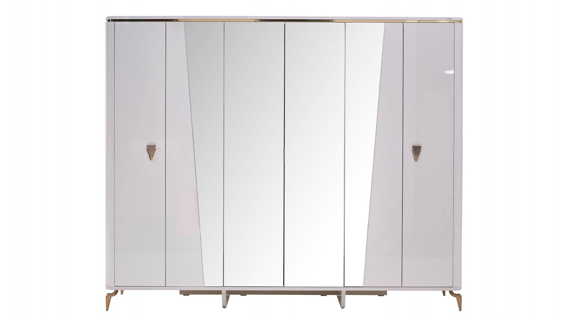 Plaza 6-türiger Schrank - Elfenbein