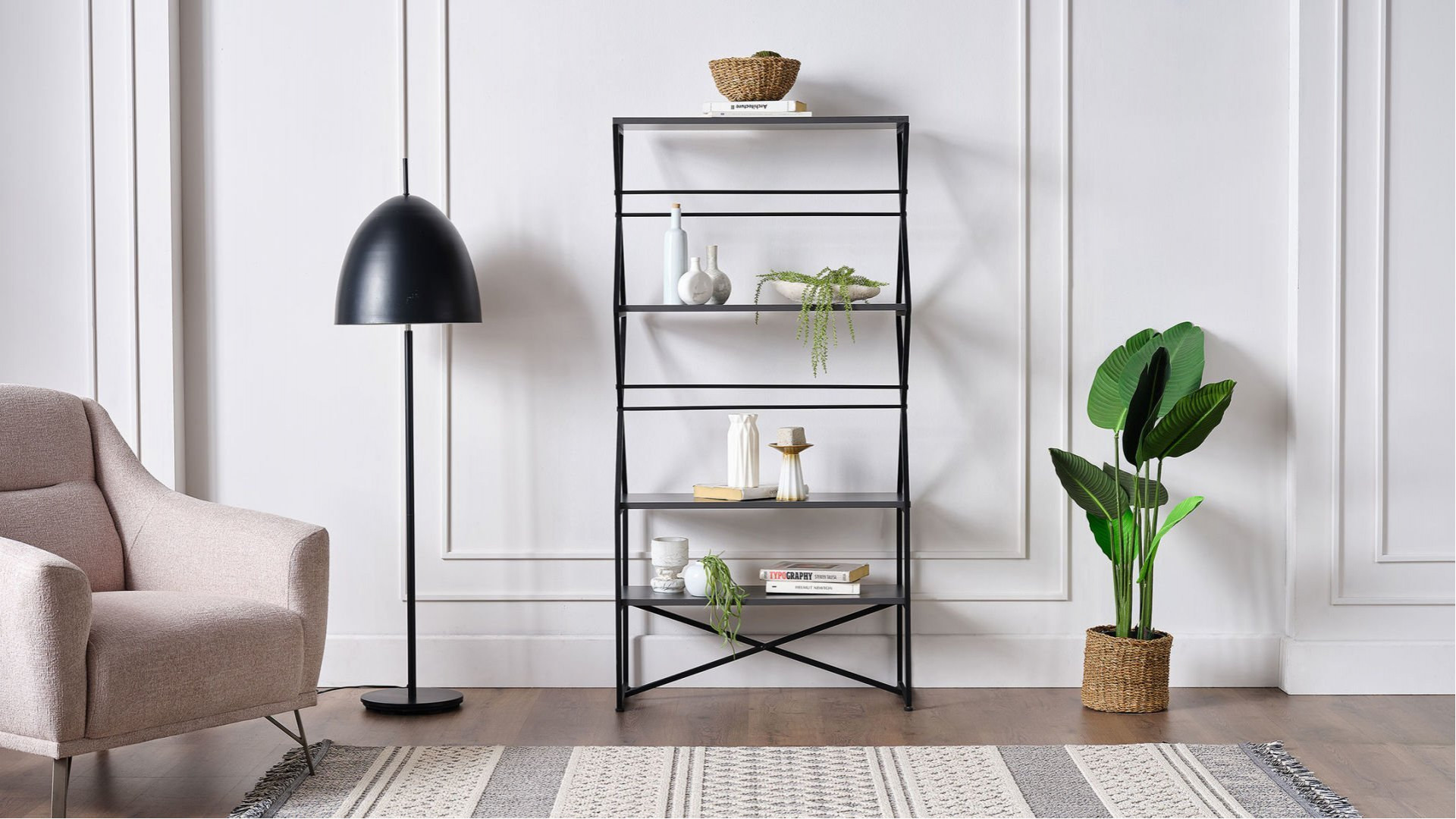 Rodri Bücherregal - Dunkelgrau