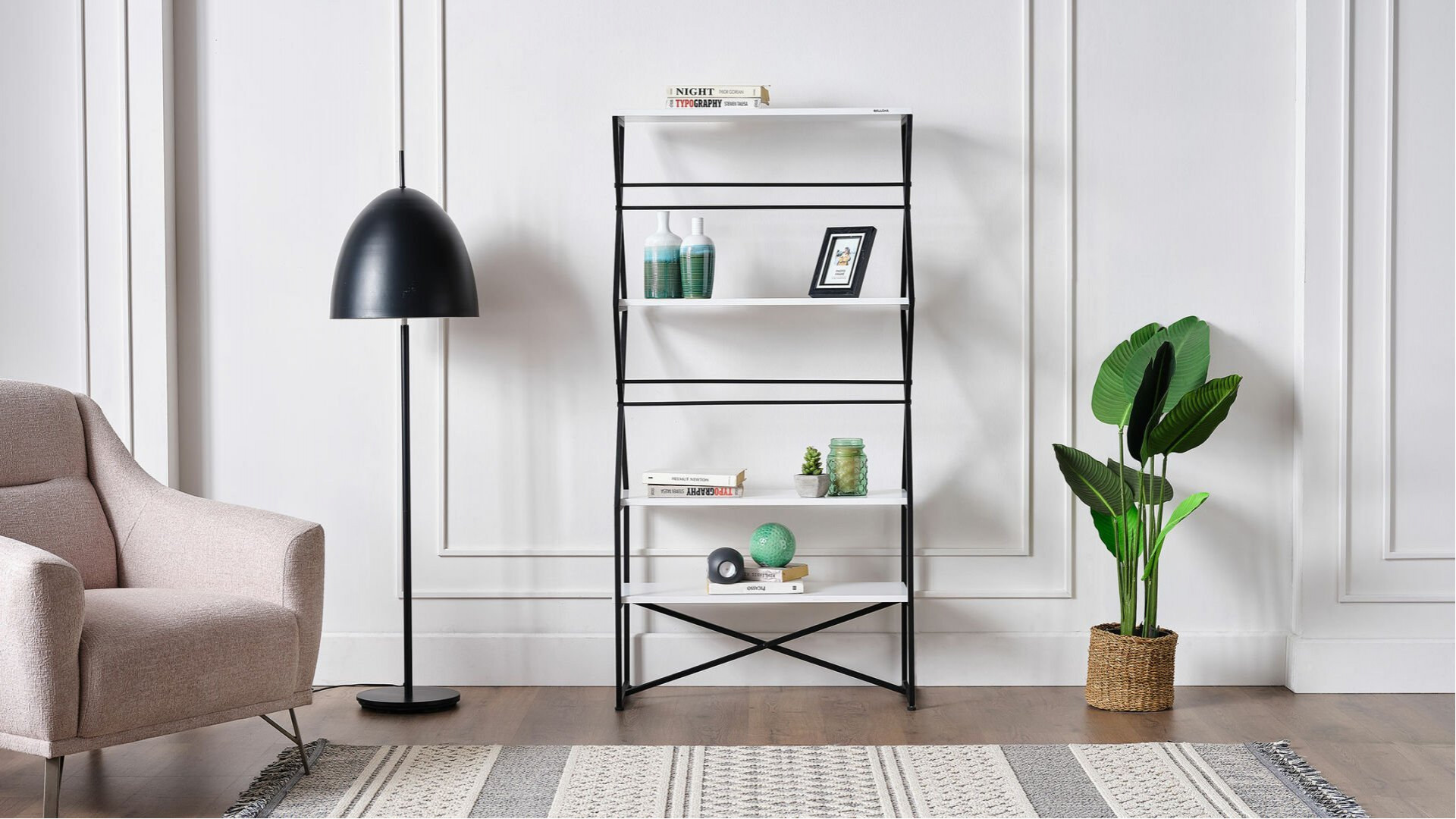 Rodri Bücherregal - Weiß