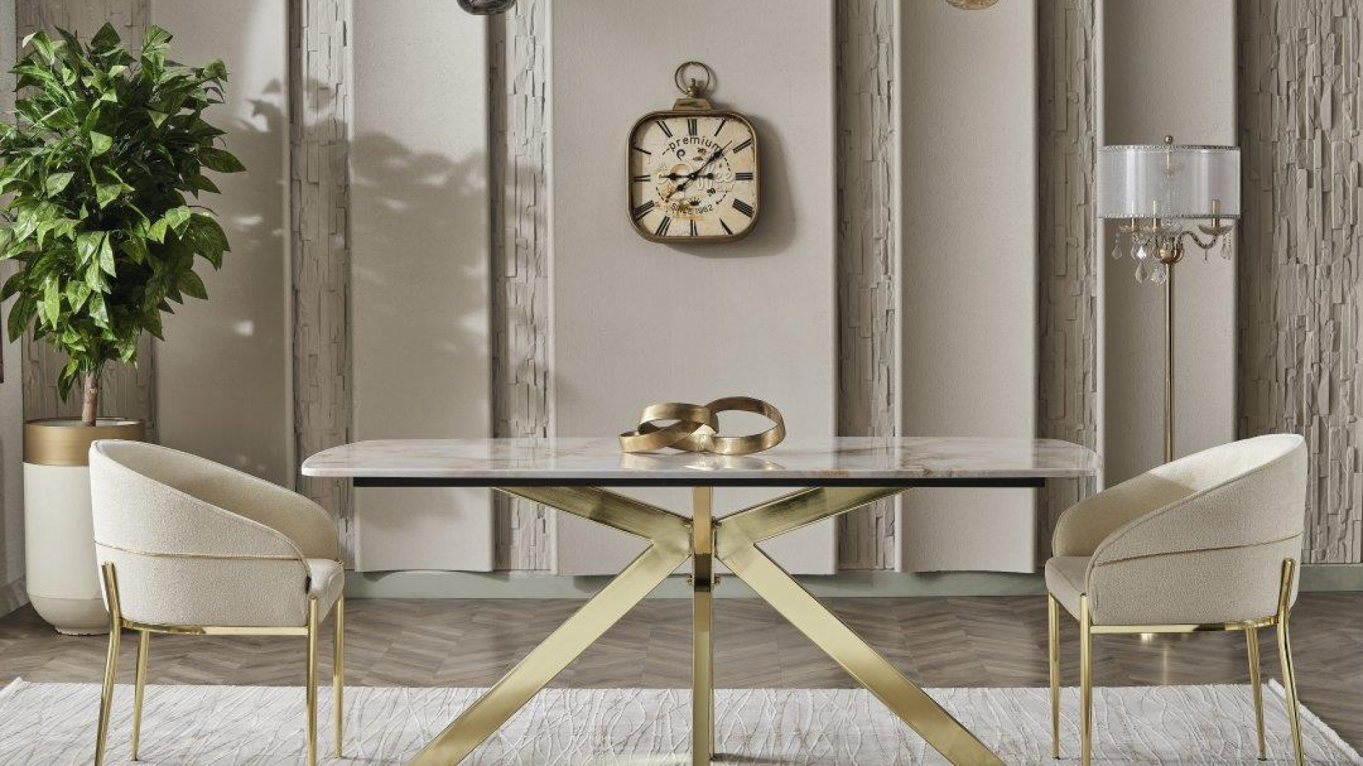 Afra Marmor Esstisch-Set