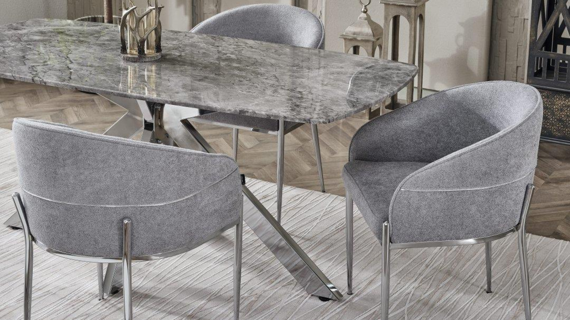 Afra Marmor Esstisch-Set