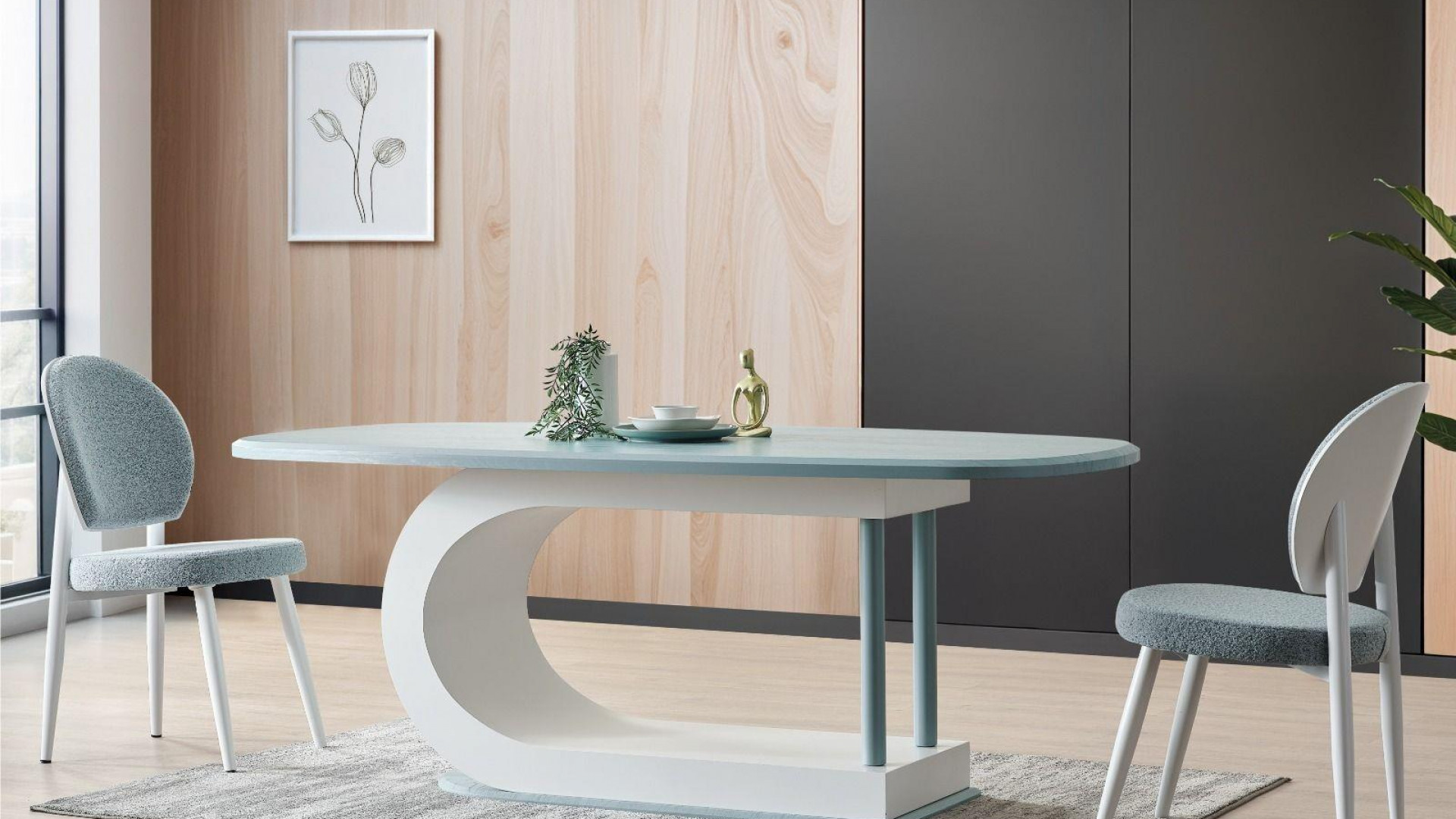 Esse Türkis Esstisch-Set