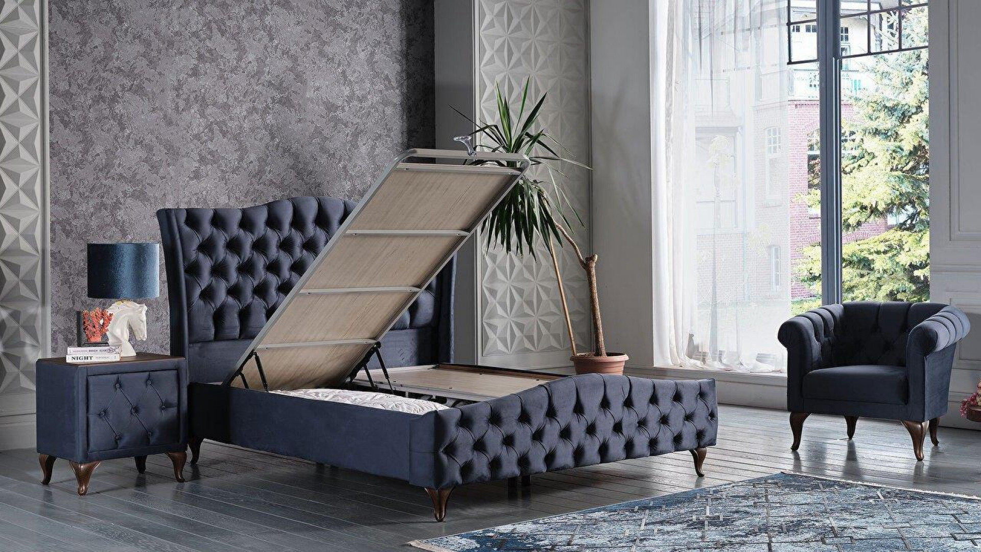 Estonya Bettbox - Blau