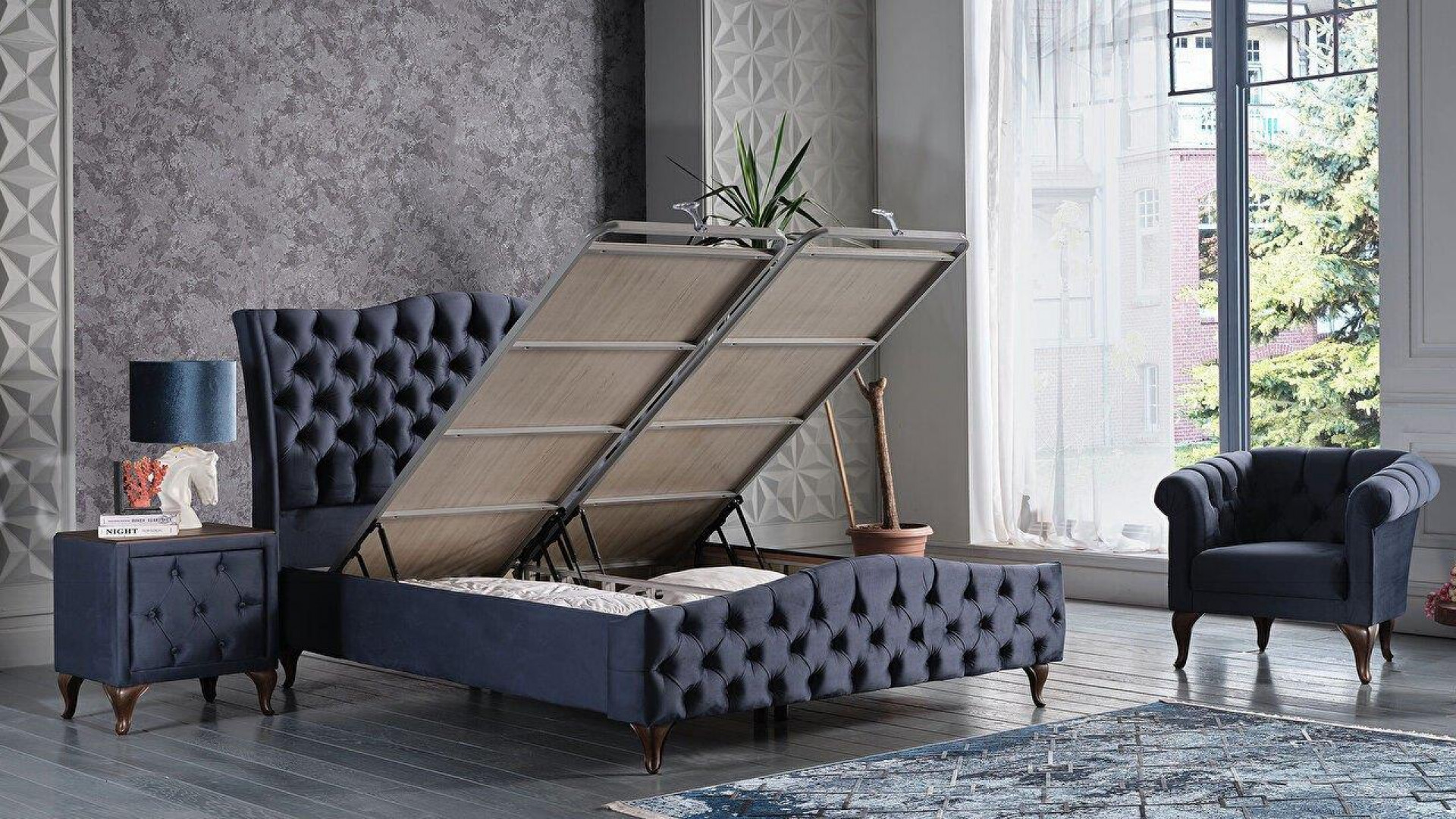 Estonya Bettbox - Blau