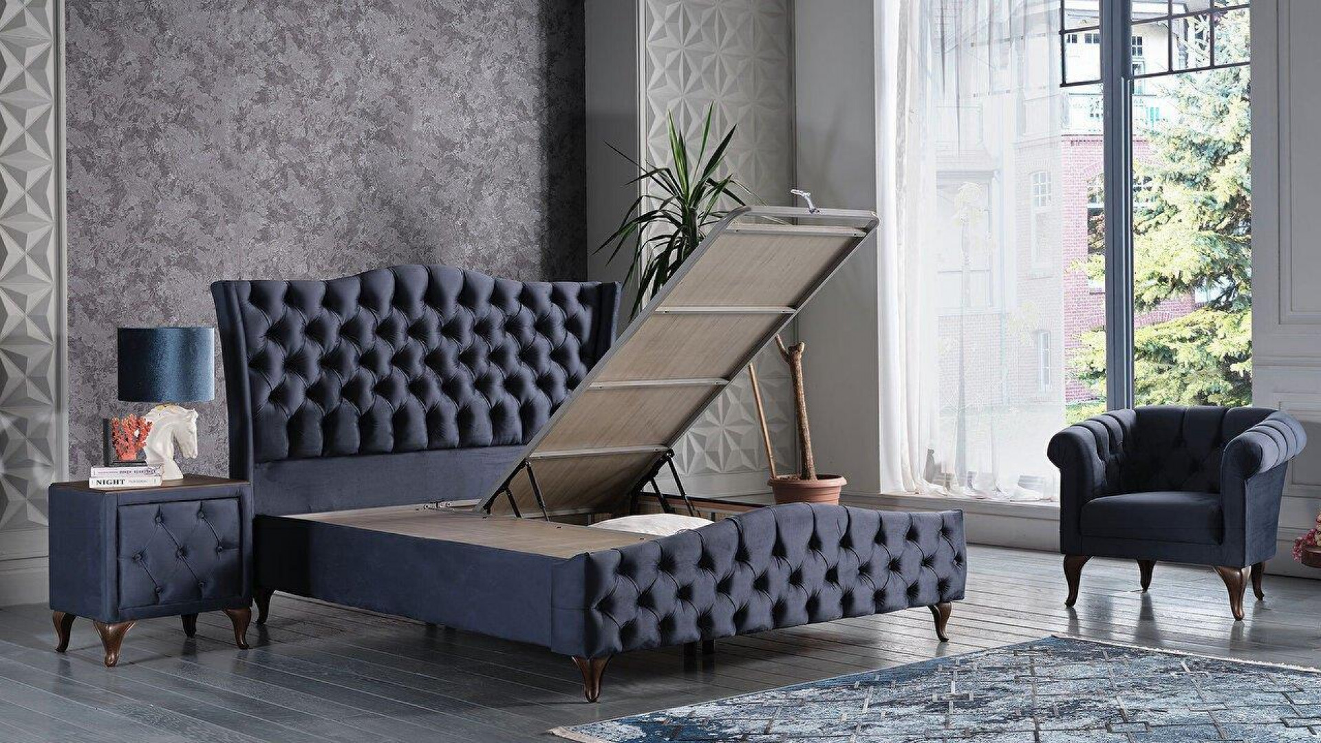 Estonya Bettbox - Blau