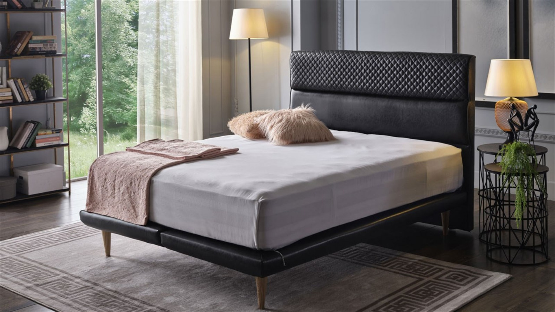 Indigo (ohne Stauraum) Bettbox + Kopfteil