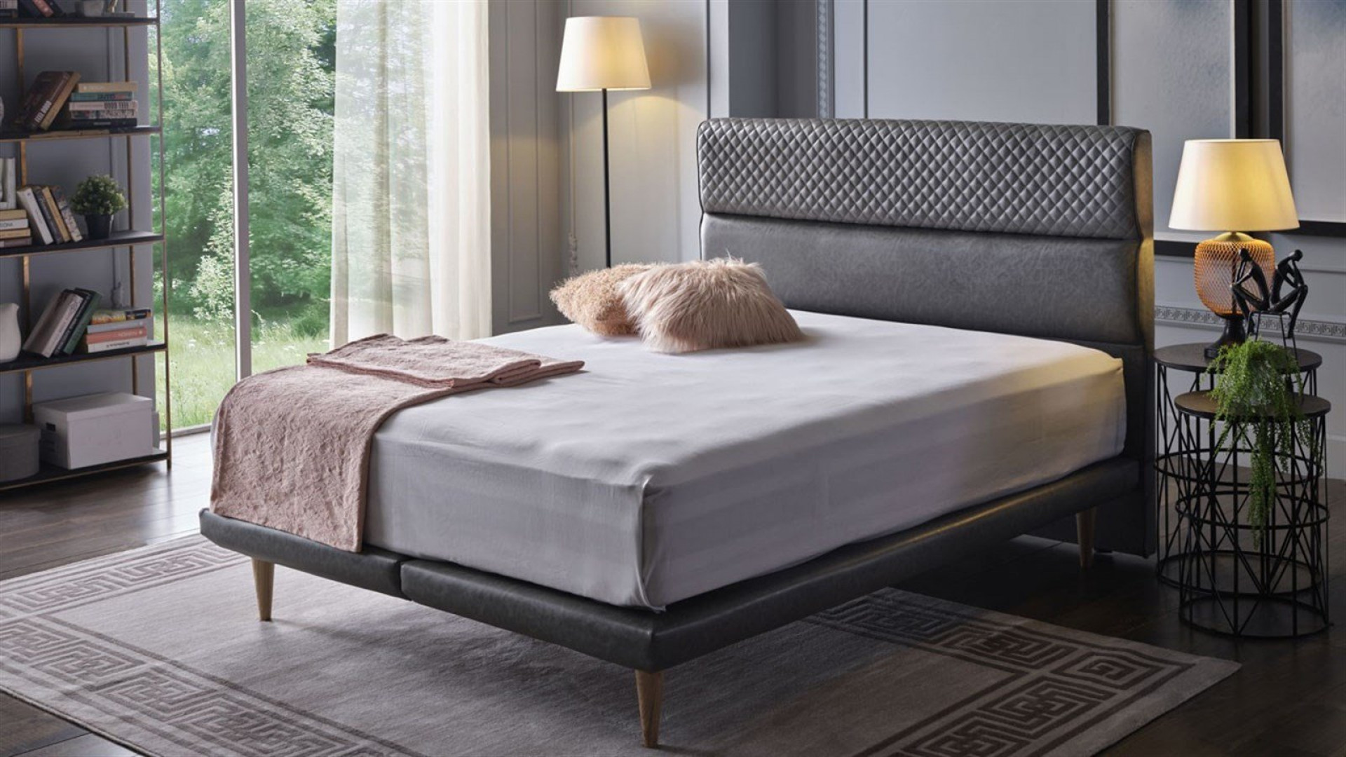 Indigo (ohne Stauraum) Bettbox + Kopfteil