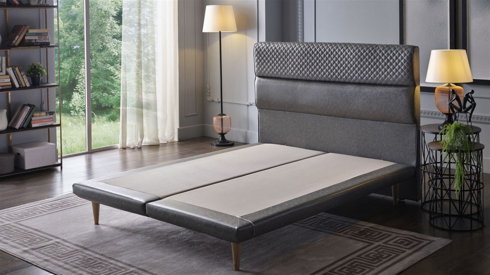 Indigo (ohne Stauraum) Bettbox + Kopfteil