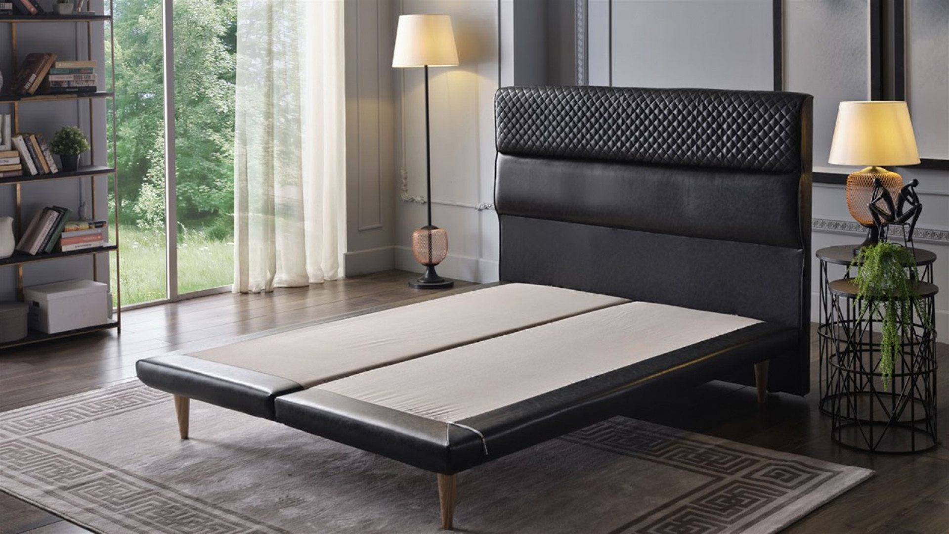 Indigo (ohne Stauraum) Bettbox + Kopfteil