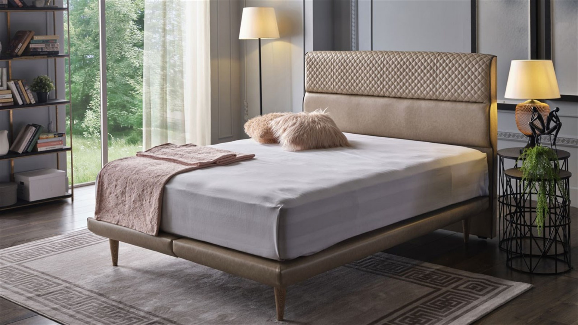 Indigo (ohne Stauraum) Bettbox + Kopfteil