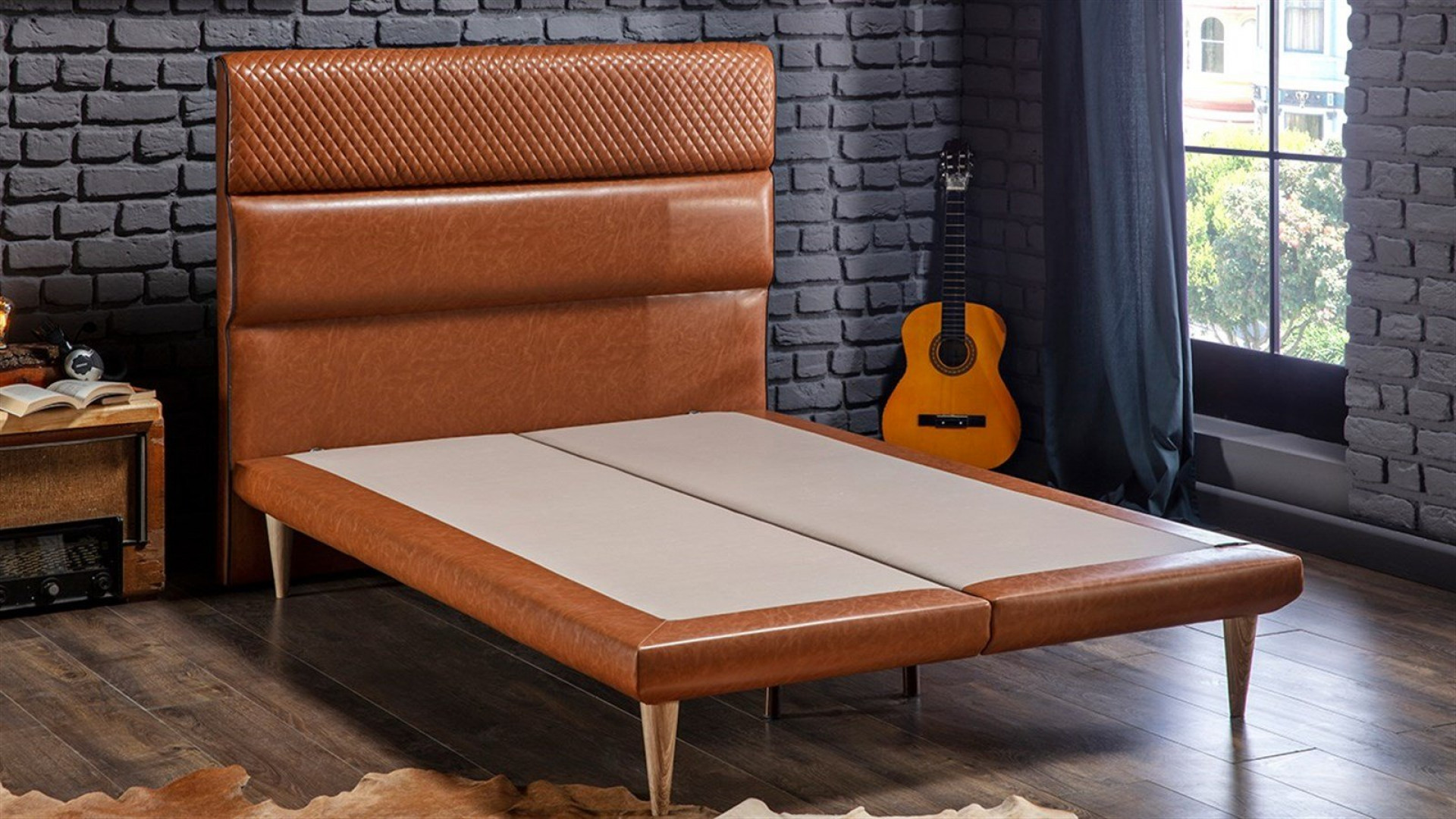 Indigo (ohne Stauraum) Bettbox + Kopfteil