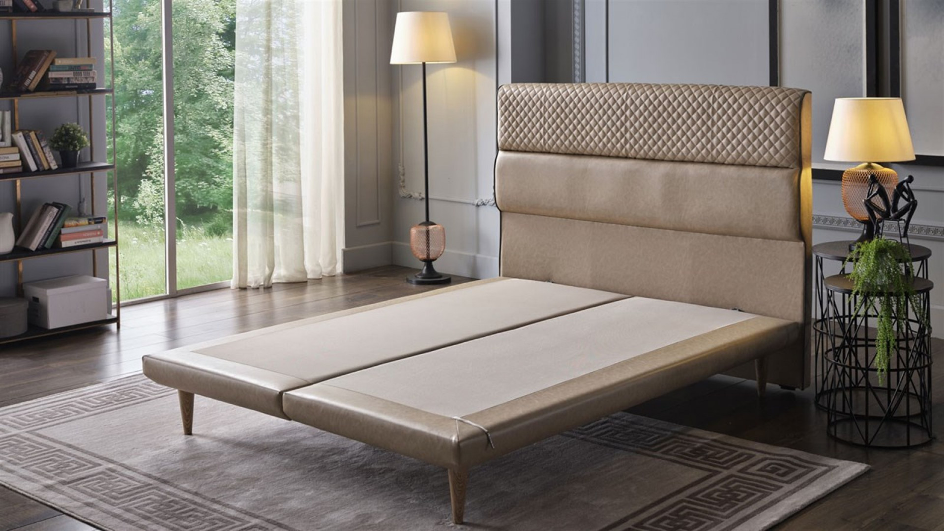 Indigo (ohne Stauraum) Bettbox + Kopfteil