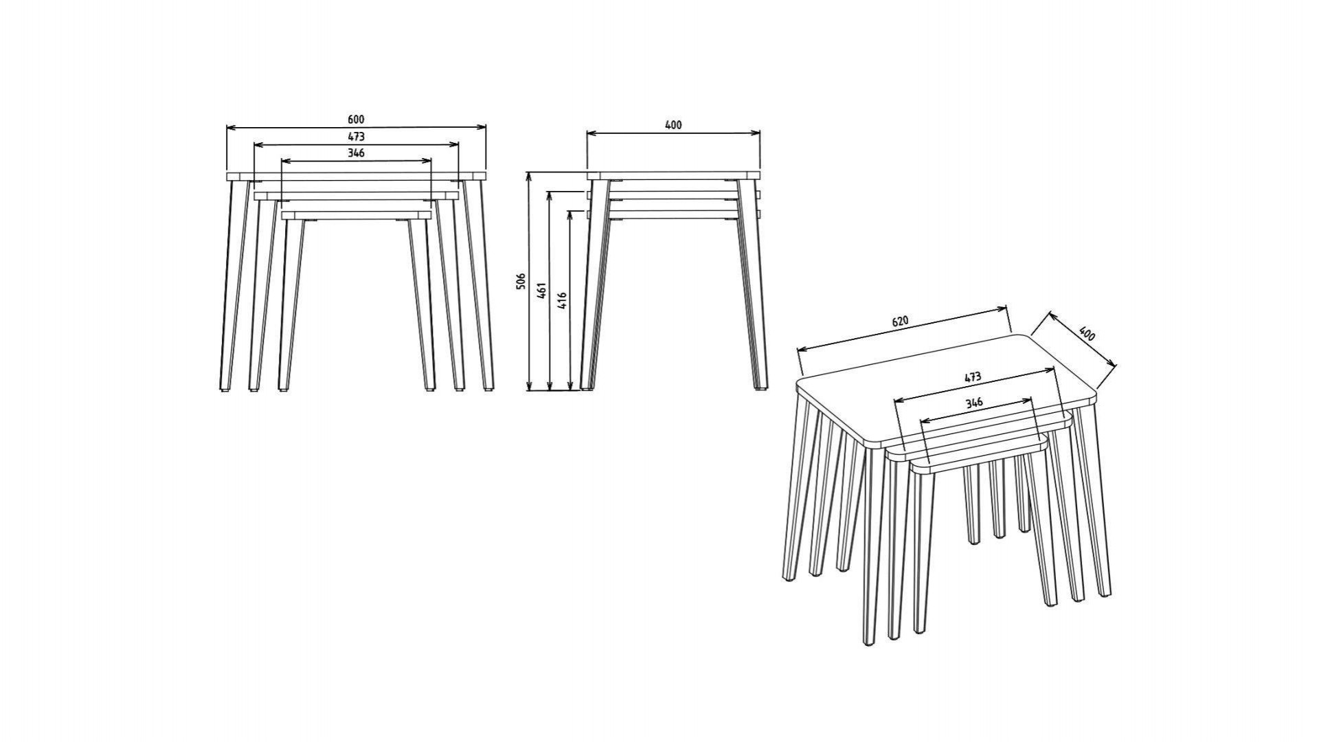 Napoli Beistelltisch