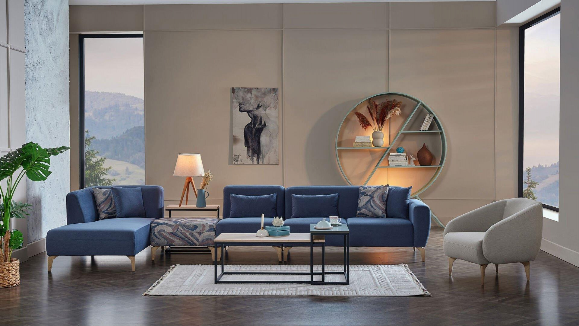 Orleon Wohnlandschaft Blau