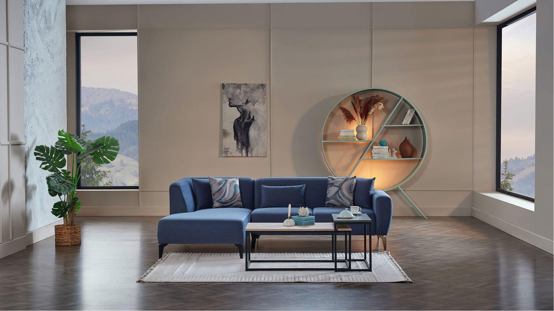 Orleon Wohnlandschaft Blau