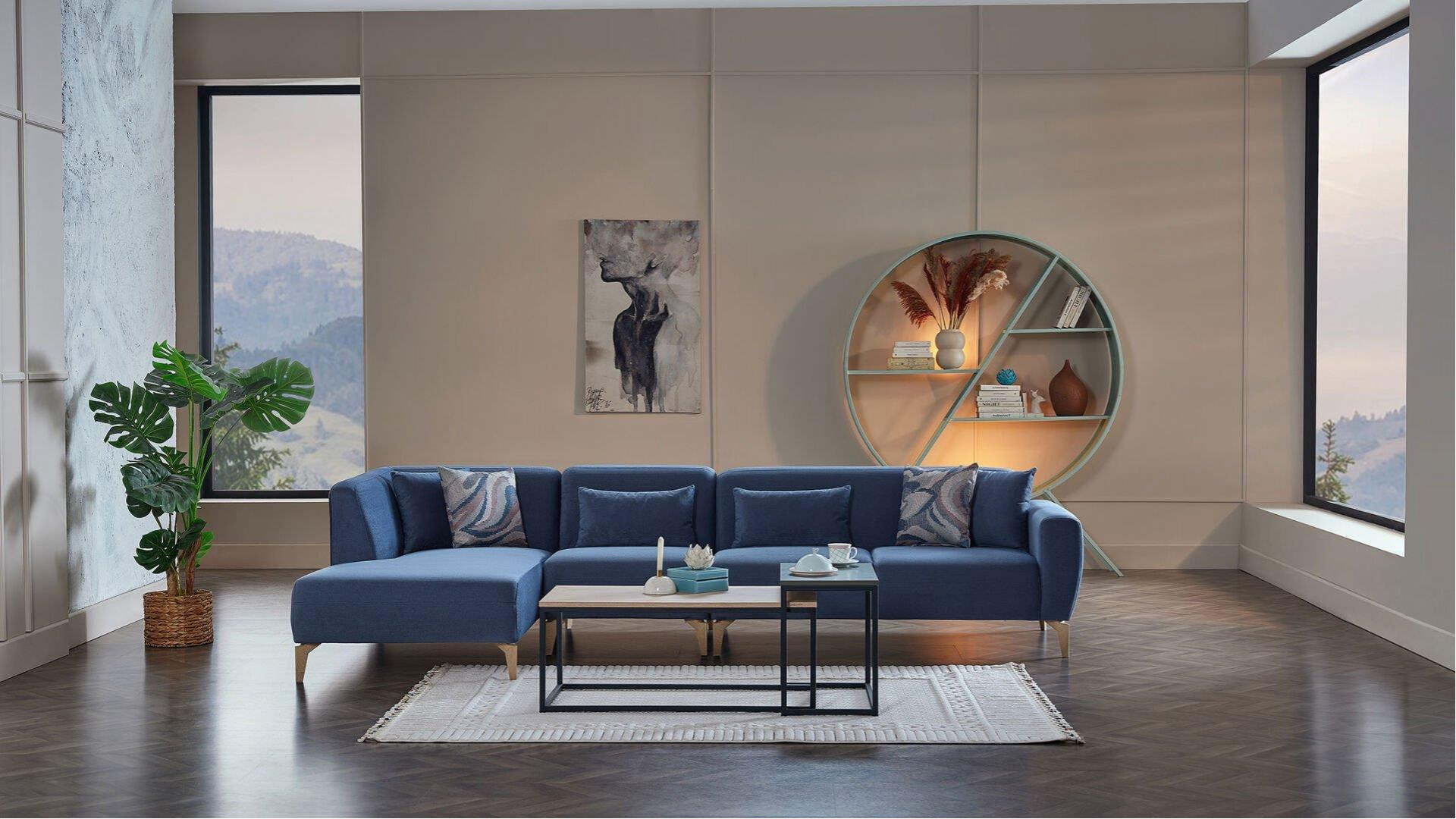 Orleon Wohnlandschaft Blau