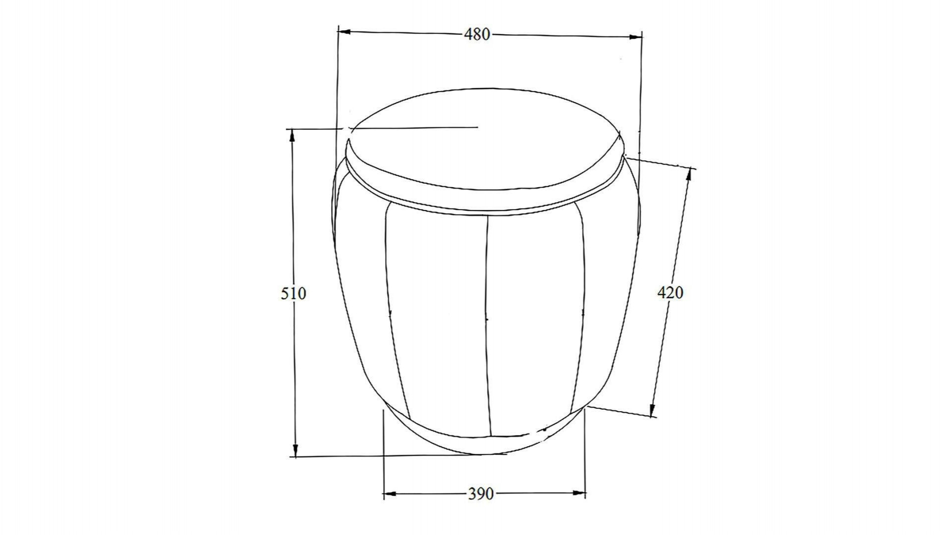 Plaza Rundes Hocker - Beige