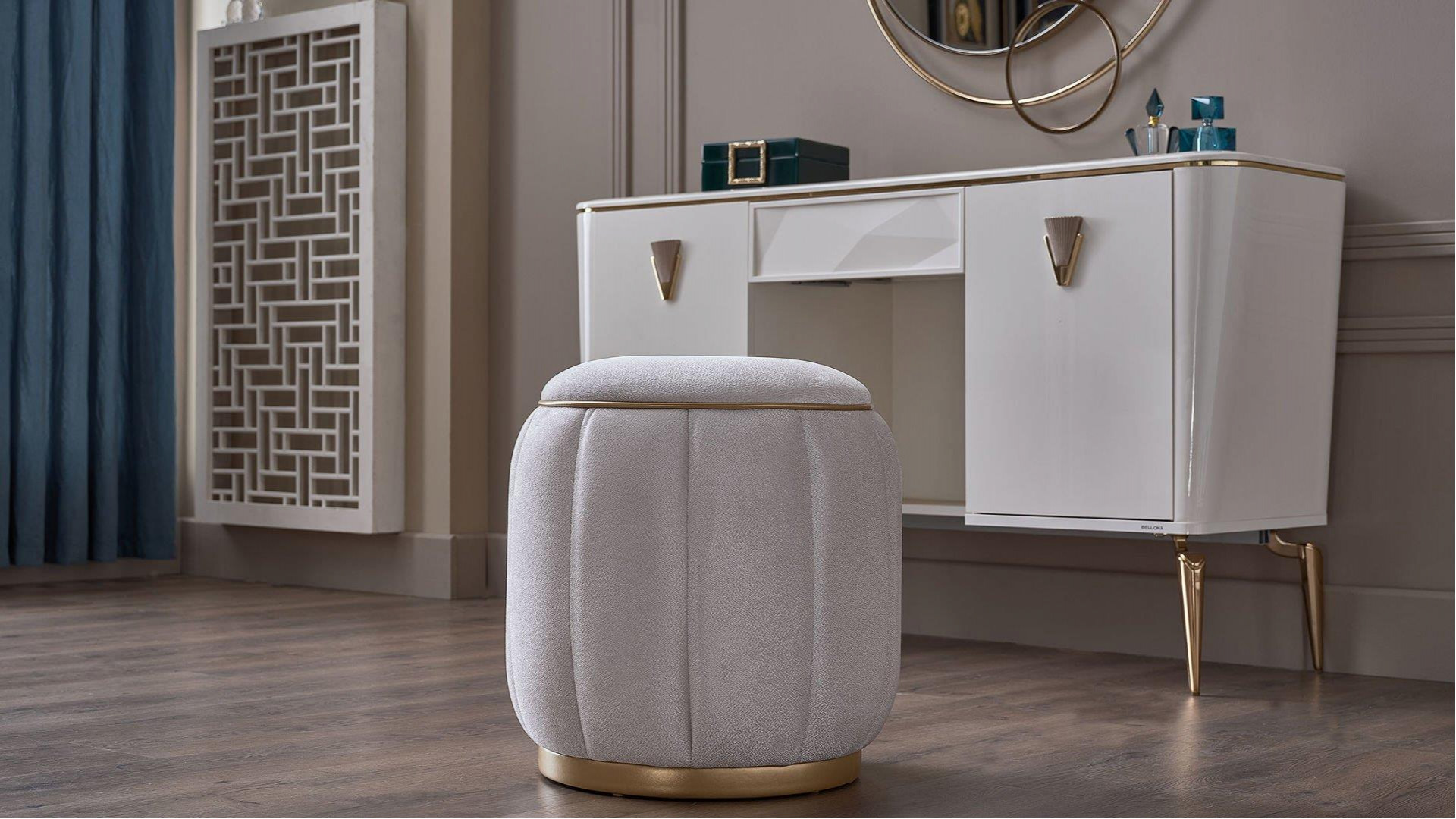 Plaza Rundes Hocker - Beige