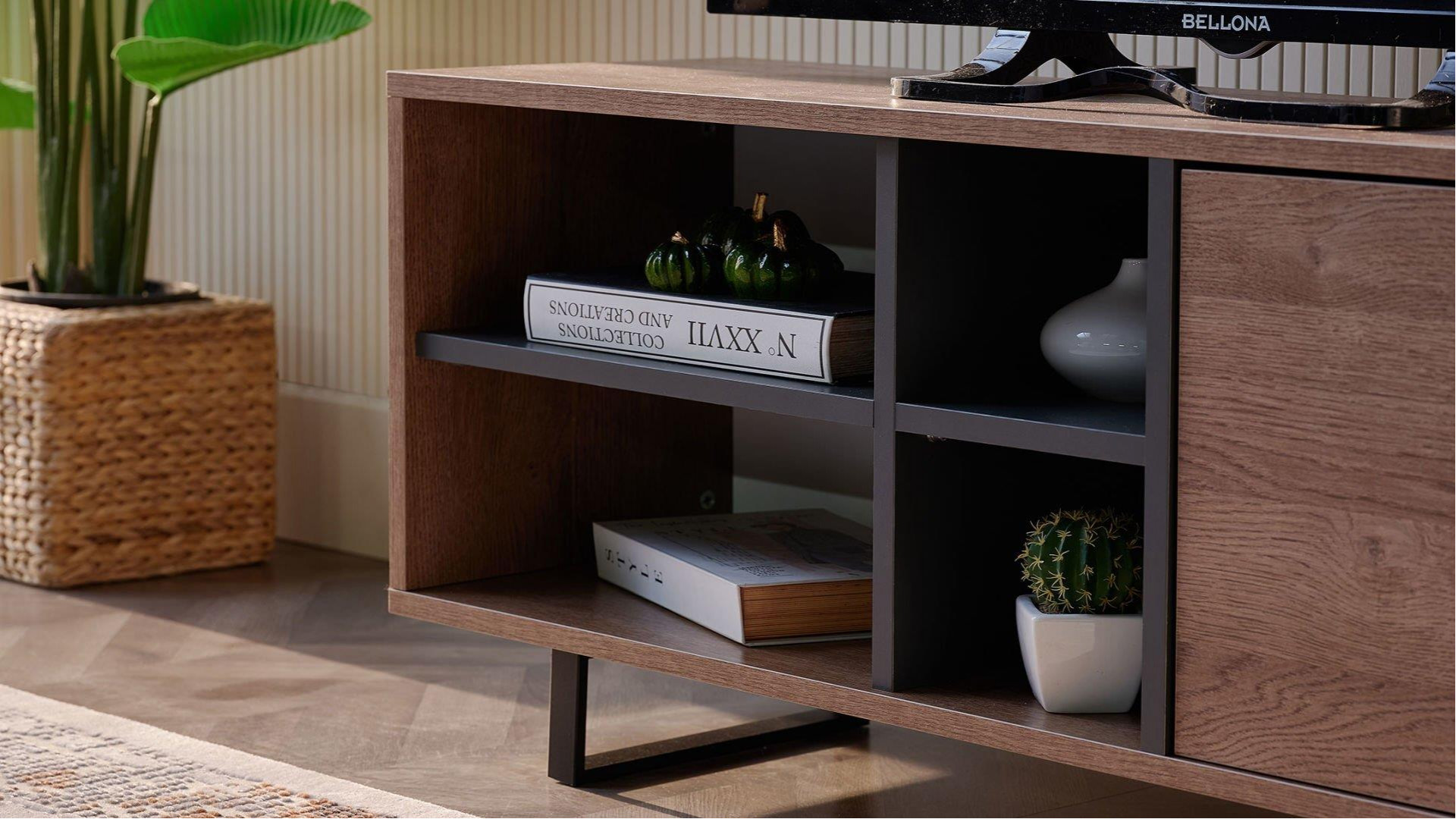 Vina Lowboard - Nuss/Anthrazit